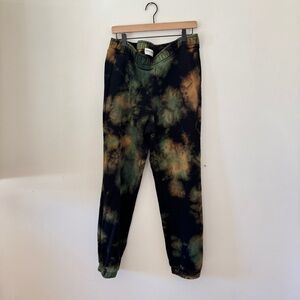 Cotton Citizen Green and Brown Tie-Dye Pants Womens Sz L